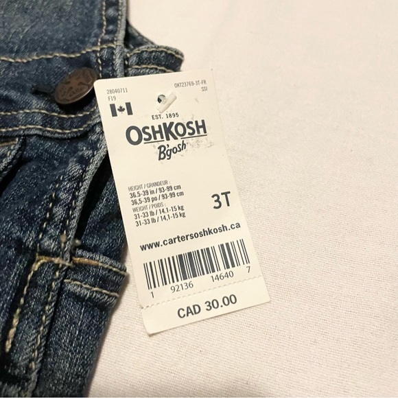 OshKosh B'Gosh Kids Denim Overalls Baby Size 3T - Picture 2 of 16